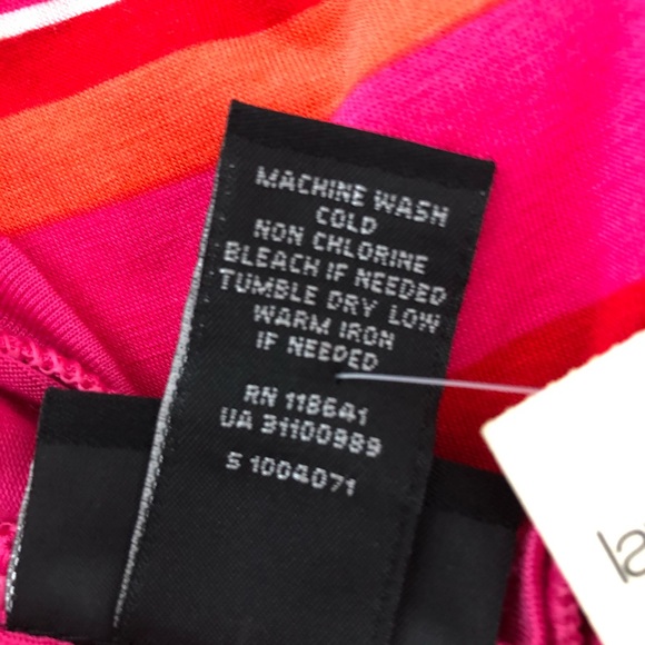 Lane Bryant Top Pink Stripe Sz18/20 Rayon T-shirt - Picture 9 of 9